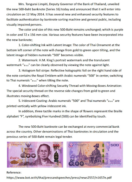 Counterfeit 500.-THB notes in circulation on Koh Samui