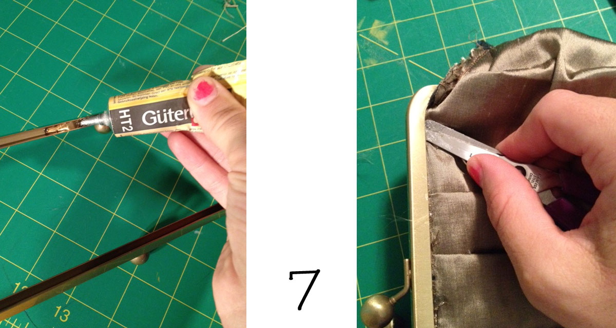 DIY Tutorial Clutch Purse on a Metal Frame