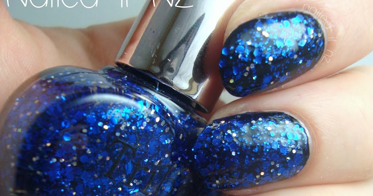 Blue glitter nail polish from Born Pretty Store!
