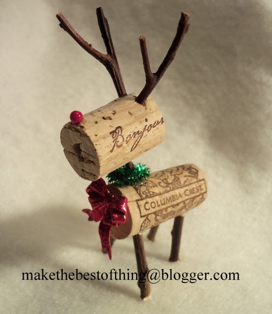 Make The Best of Things Stinkin' Cute Wine Cork Reindeer DIY