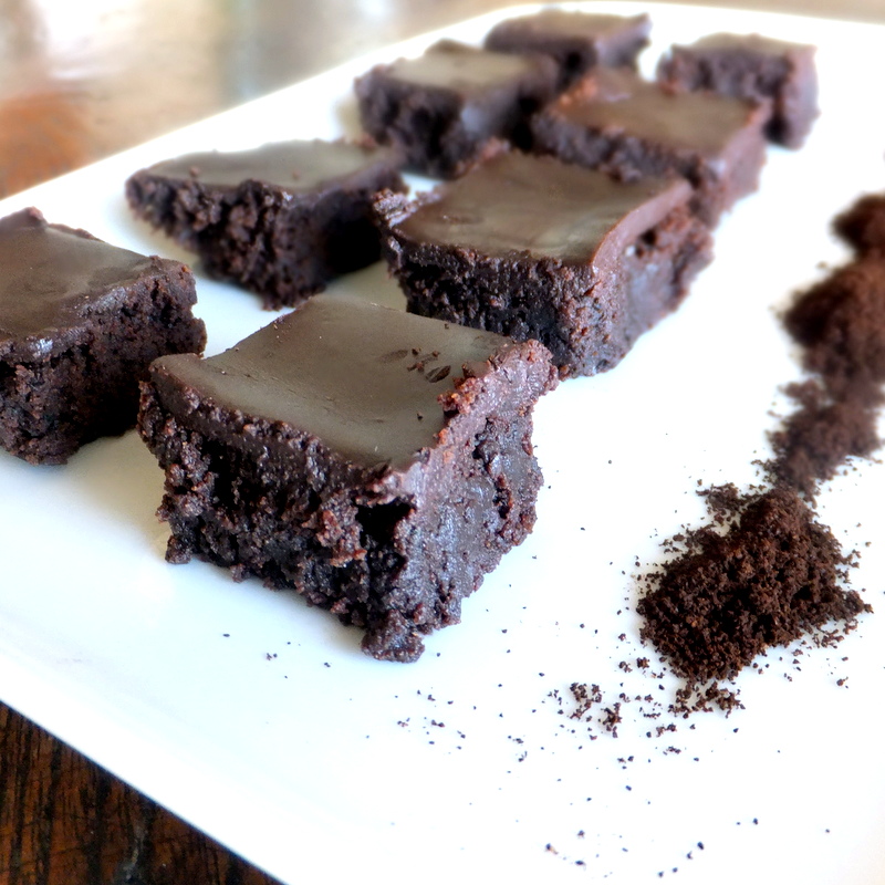 The Sweet Talker Bittersweet Chocolate Glazed Espresso Brownie Bites