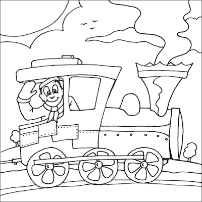 hello train coloring pages