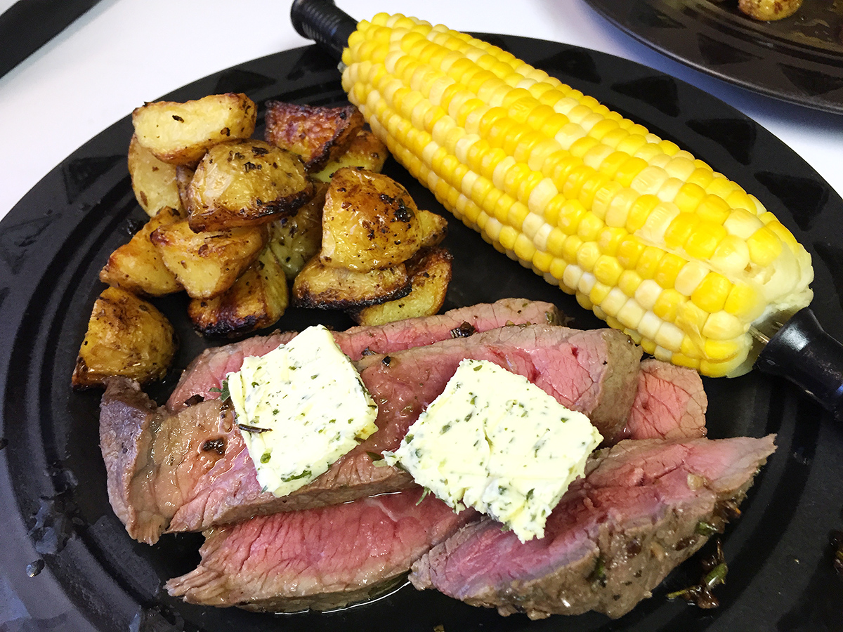 Carrie's Kitchen Rosemary Garlic Butter Steak