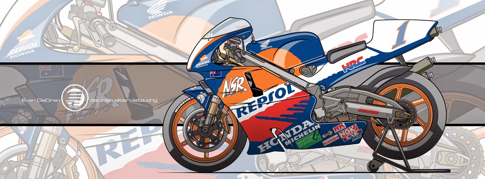 Racing Cafè Motorcycle Art Honda Nsr 500 1996 By Evan Deciren
