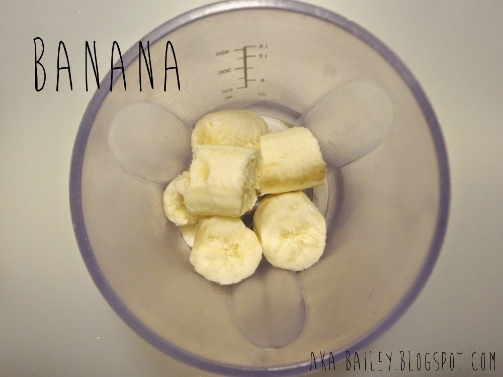 Banana into the blender for your smoothie