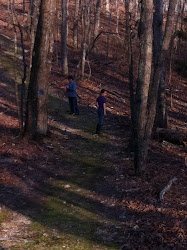 On the trail back to camp