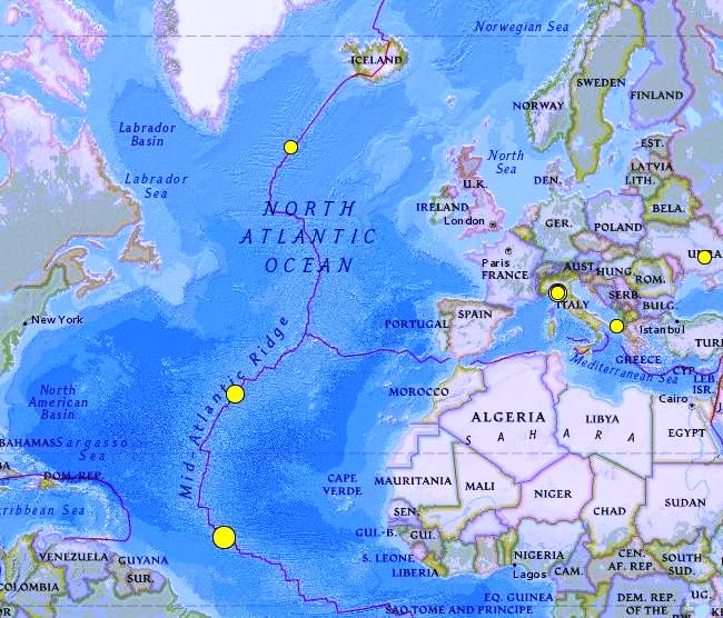  Led je probijen, slijede i ostali: Do Amerike za samo 700 kuna Earthquakes+mid+atlantic+rif+Atlantic+Ocean+2013