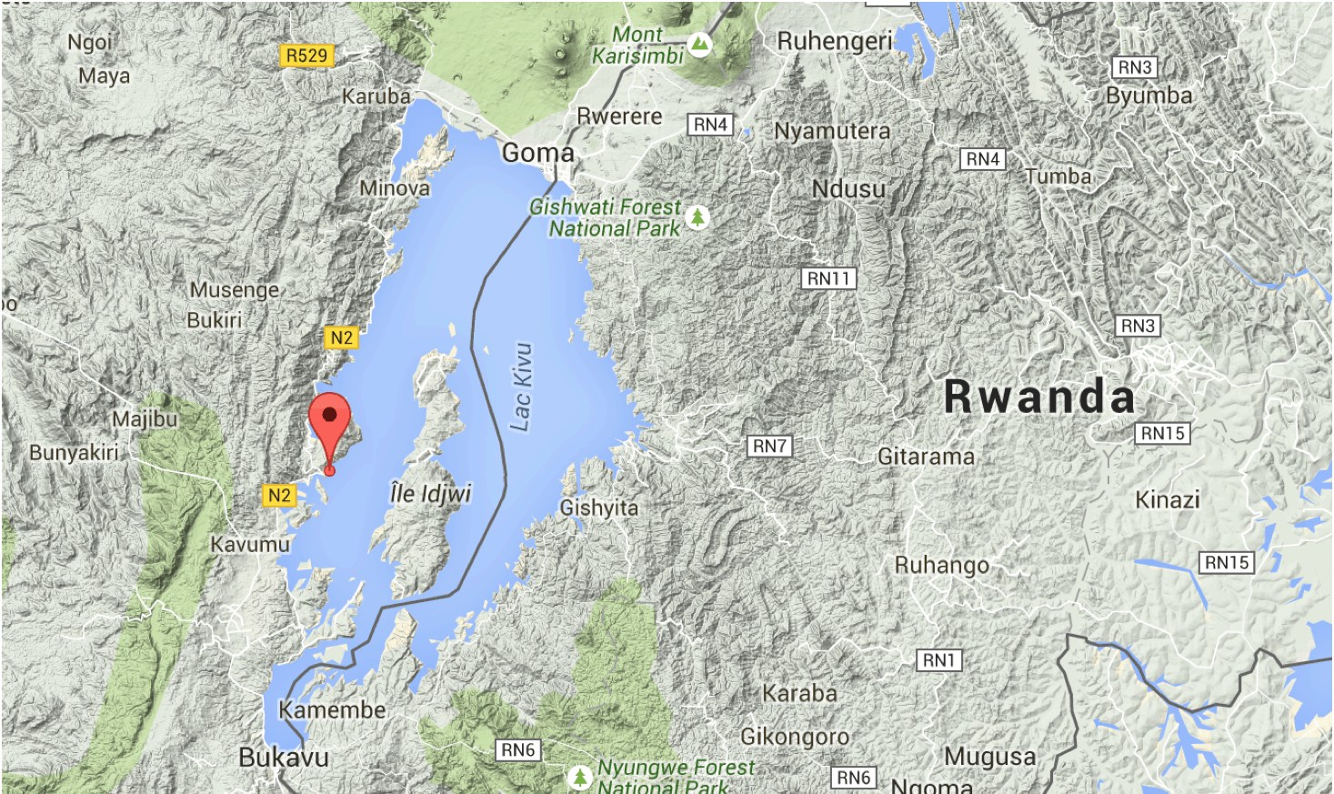 Lake Kivu Lake Kivu Map