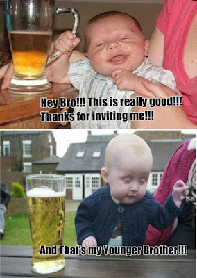 Funny Babies, drunk beer, meme picture
