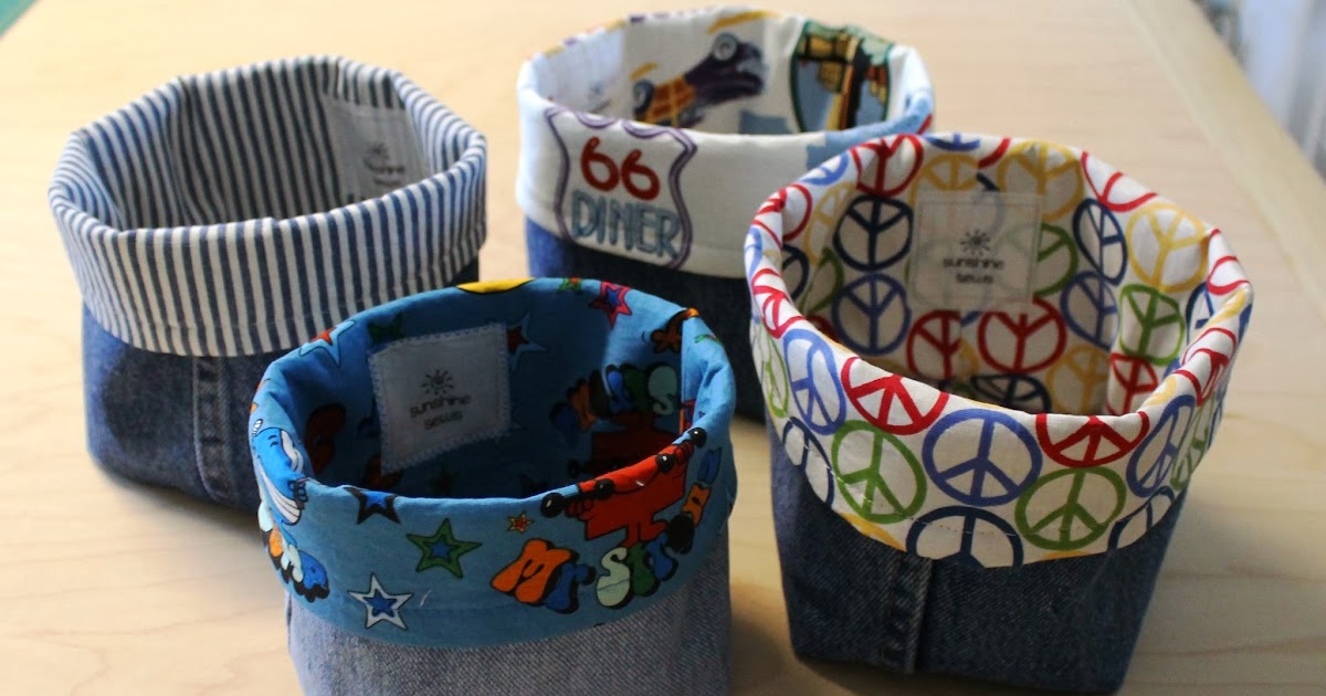 SunShine Sews... Recycled Denim Fabric Baskets