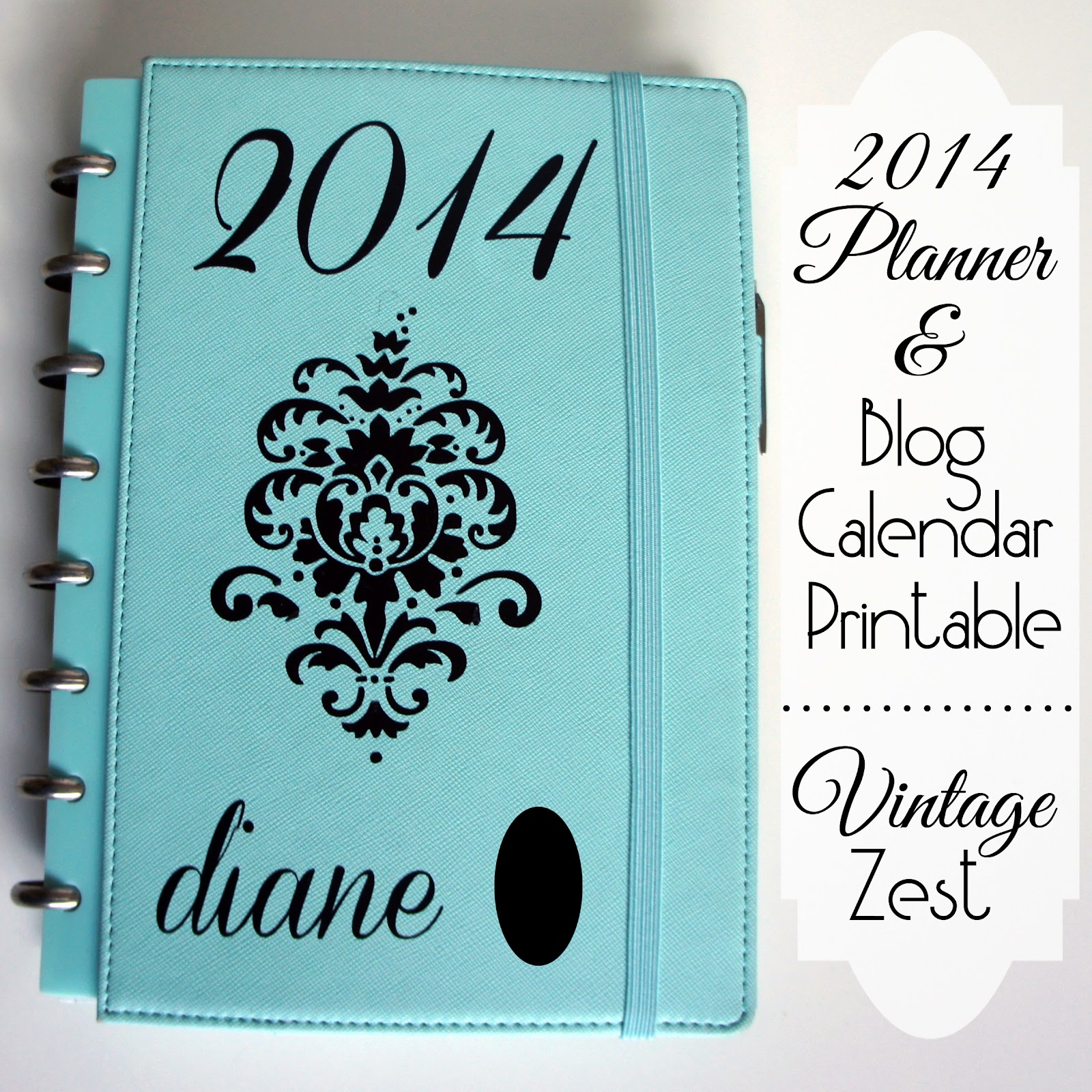 2014 Planner & Free Blog Calendar Printable on Diane's Vintage Zest!