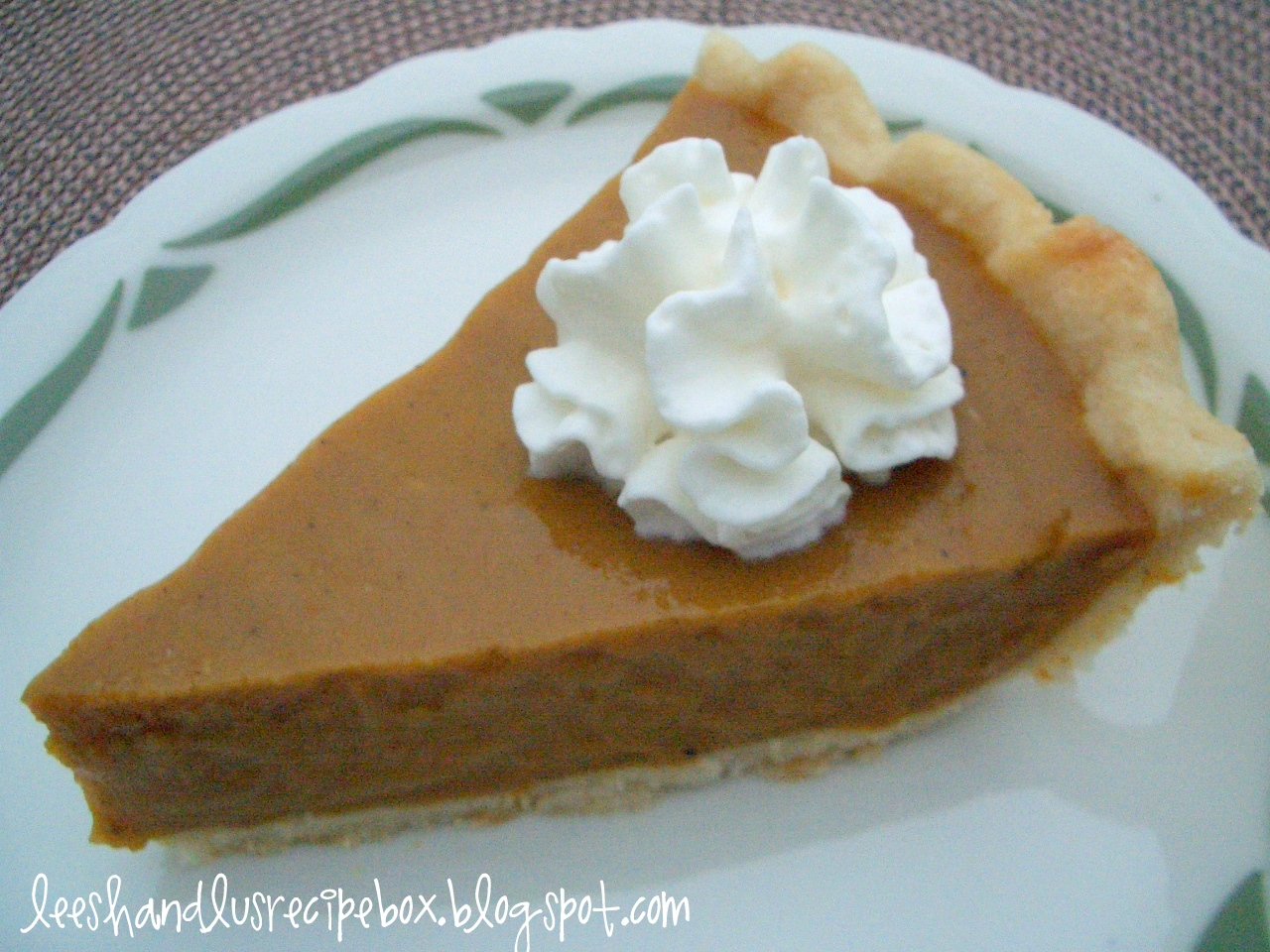 Leesh & Lu's Recipe Box {The Best} Pumpkin Pie