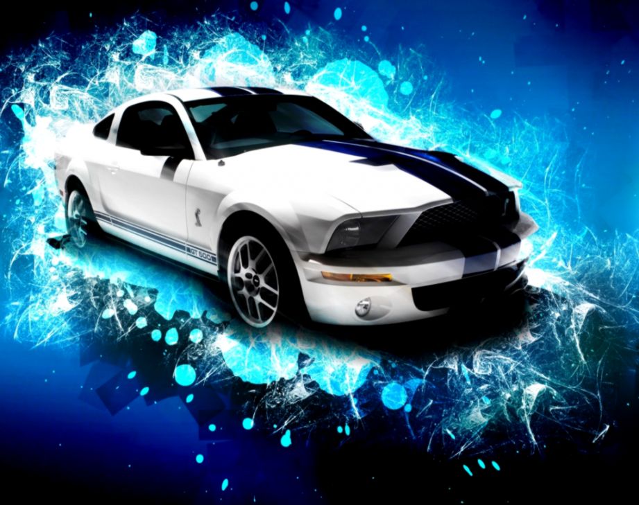 Ford Mustang GT Abstract blue background in 1024x768 resolution Ford Mustang GT Abstract blue background in 1024x768 resolution