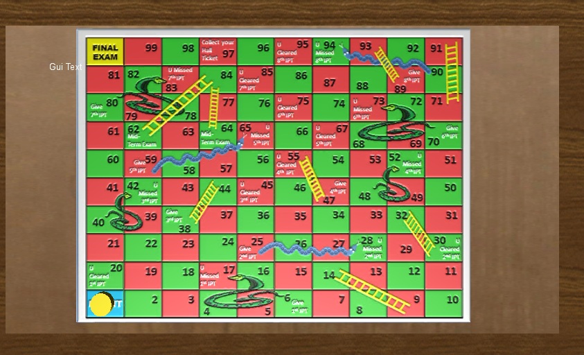 Board game snakes and ladders