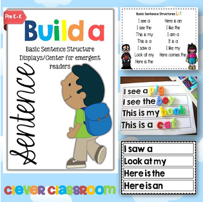 FREE Build a Sentence download from Clever Classroom