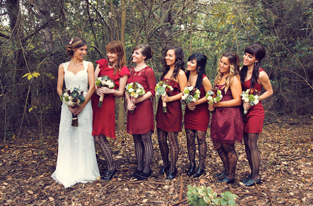 non matching bridesmaid dresses