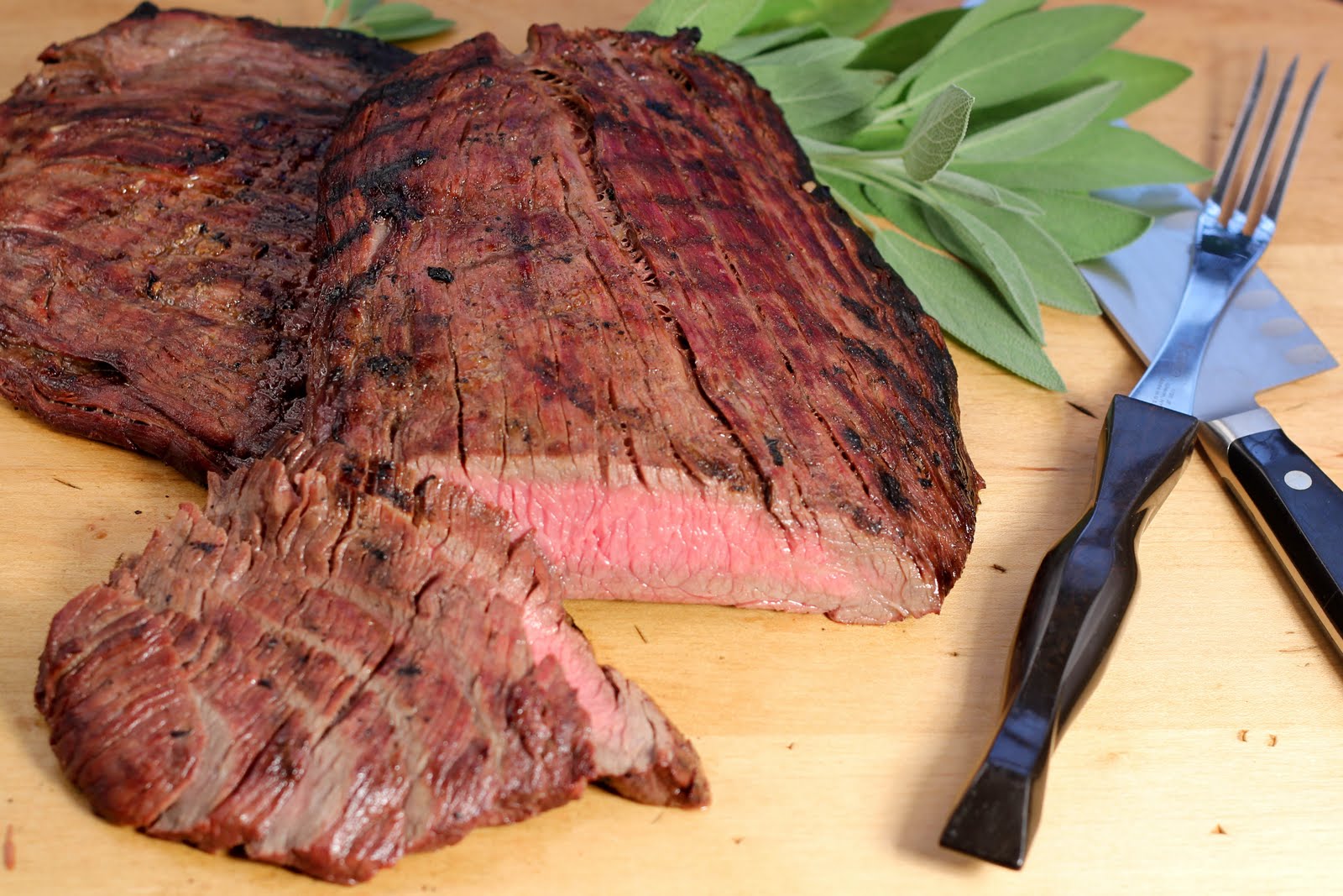 Red Wine and Soy Marinated Flank Steak with Grilled Potato Packets