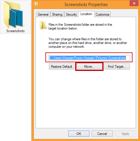 Screenshots move screenshots folder