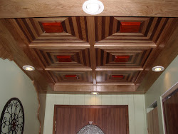 Plafond suspendu en bois