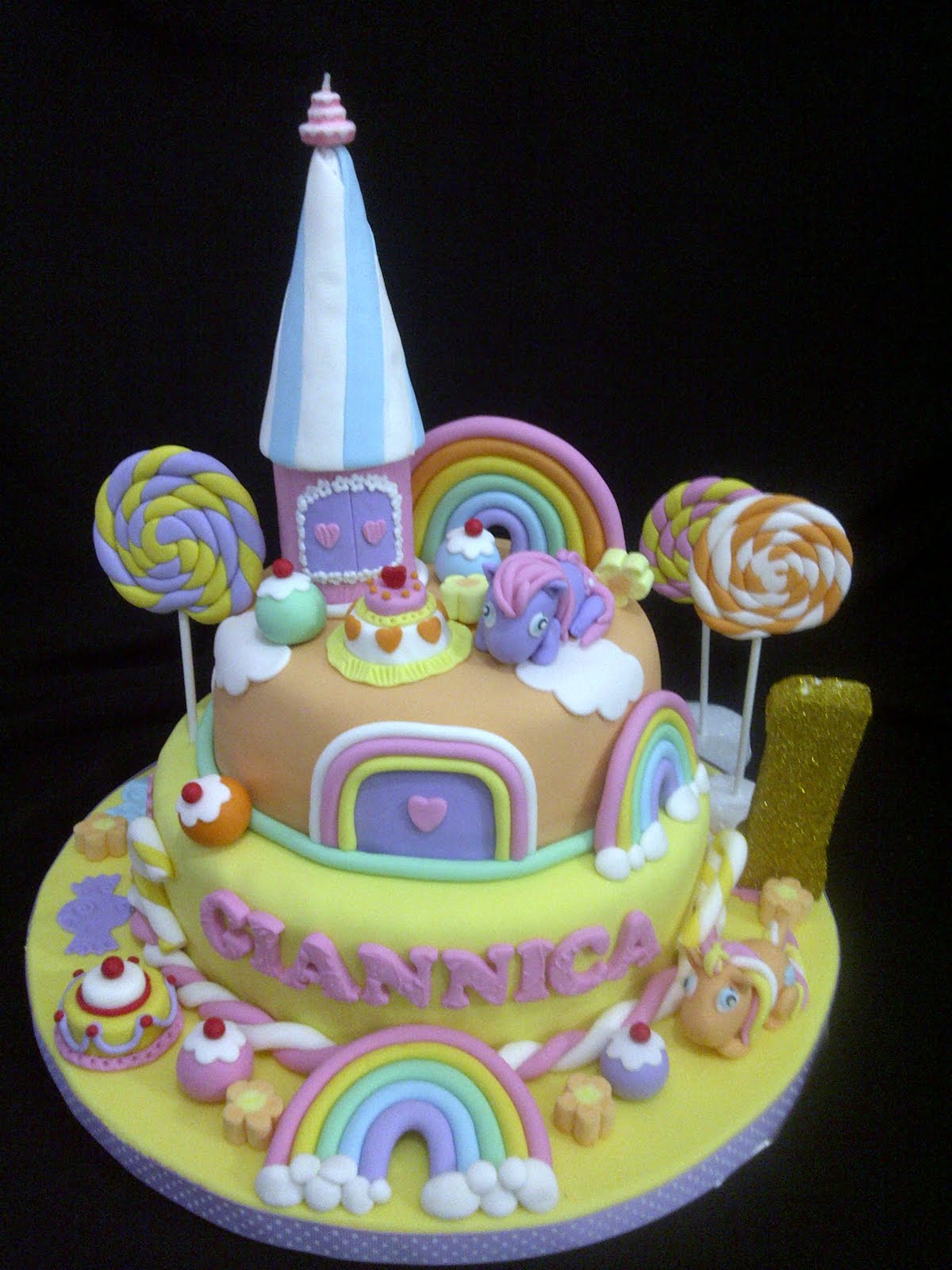 CC Cake Little pony at candy land cake