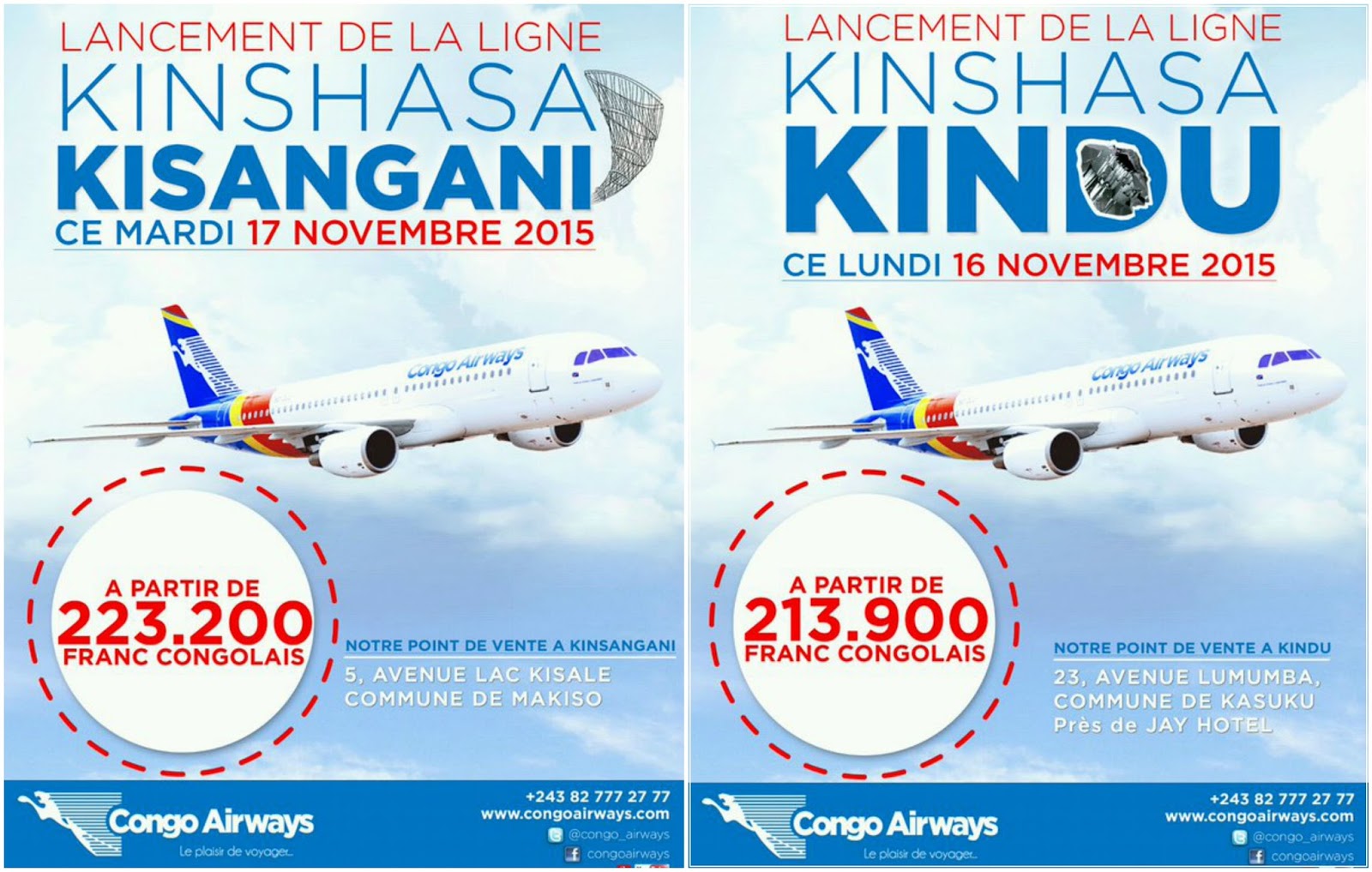 DR Congo Airline Blog Congo Airways inauguration des lignes vers