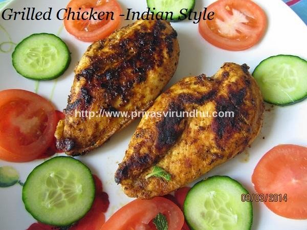 indian style grilled chicken/grilled chicken with indian spices