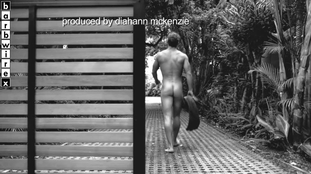 A boy naked in public