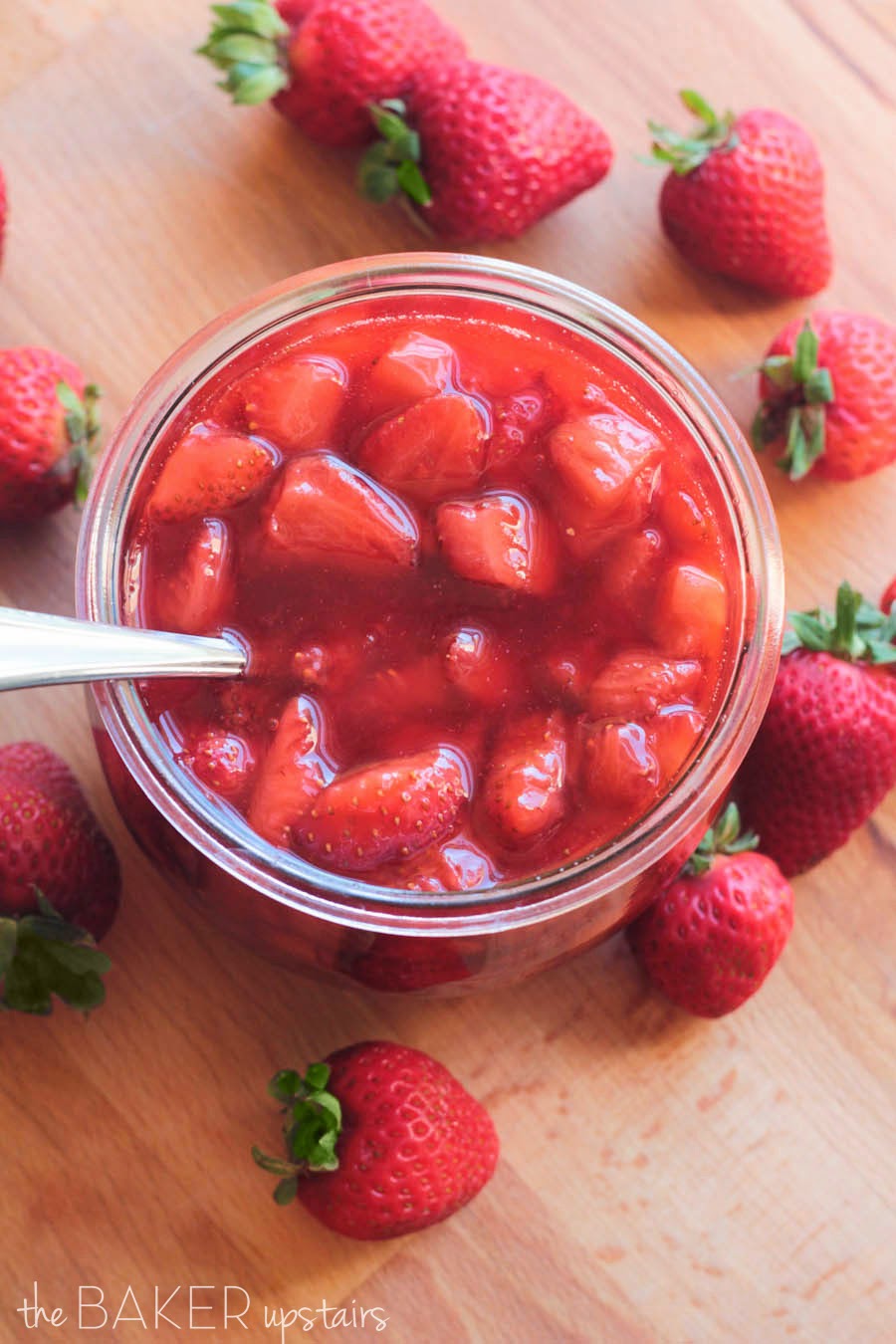 fresh strawberry sauce The Baker Upstairs