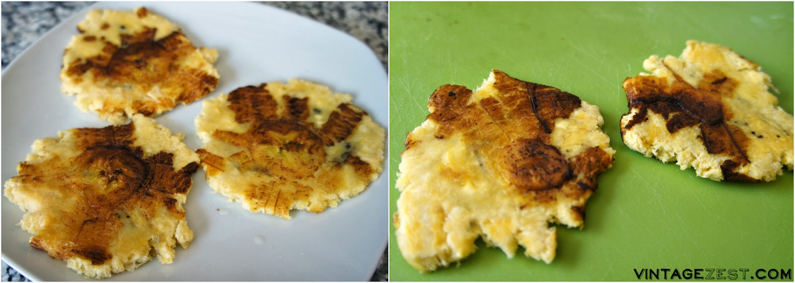 Patacones (Fried Green Plantains) on Diane's Vintage Zest!  #recipe #cooking #appetizer