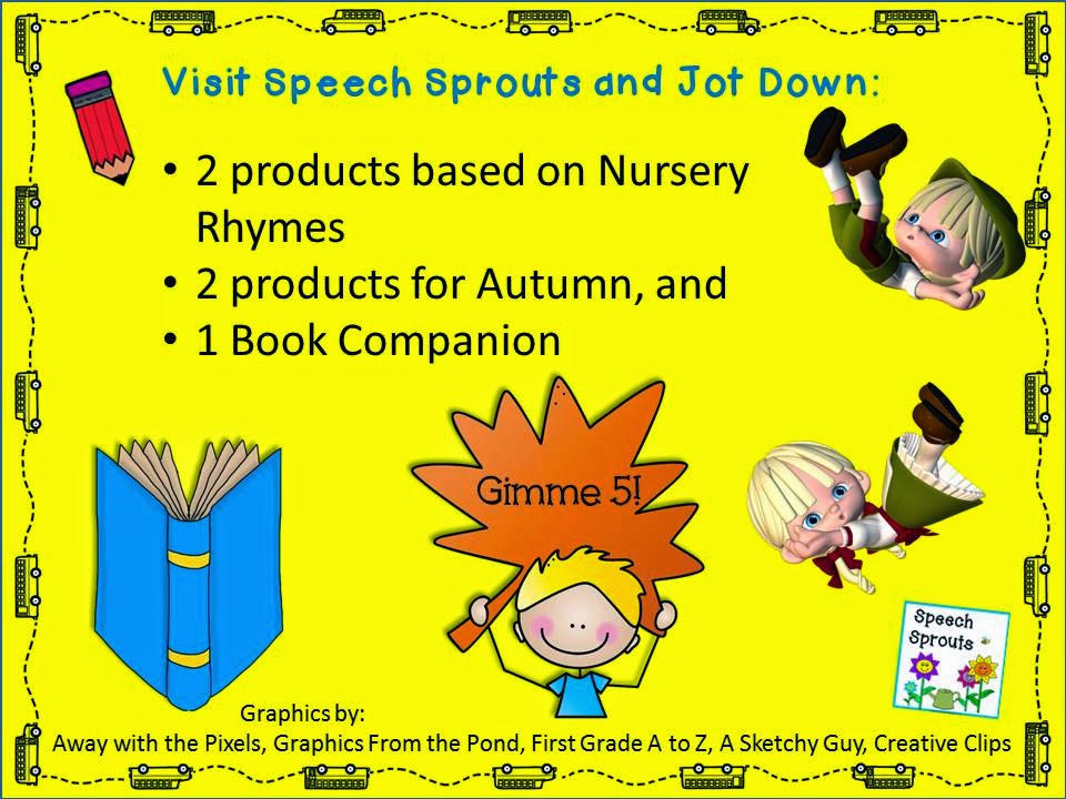 Speech Sprouts Gimme 5 Blog Hop!