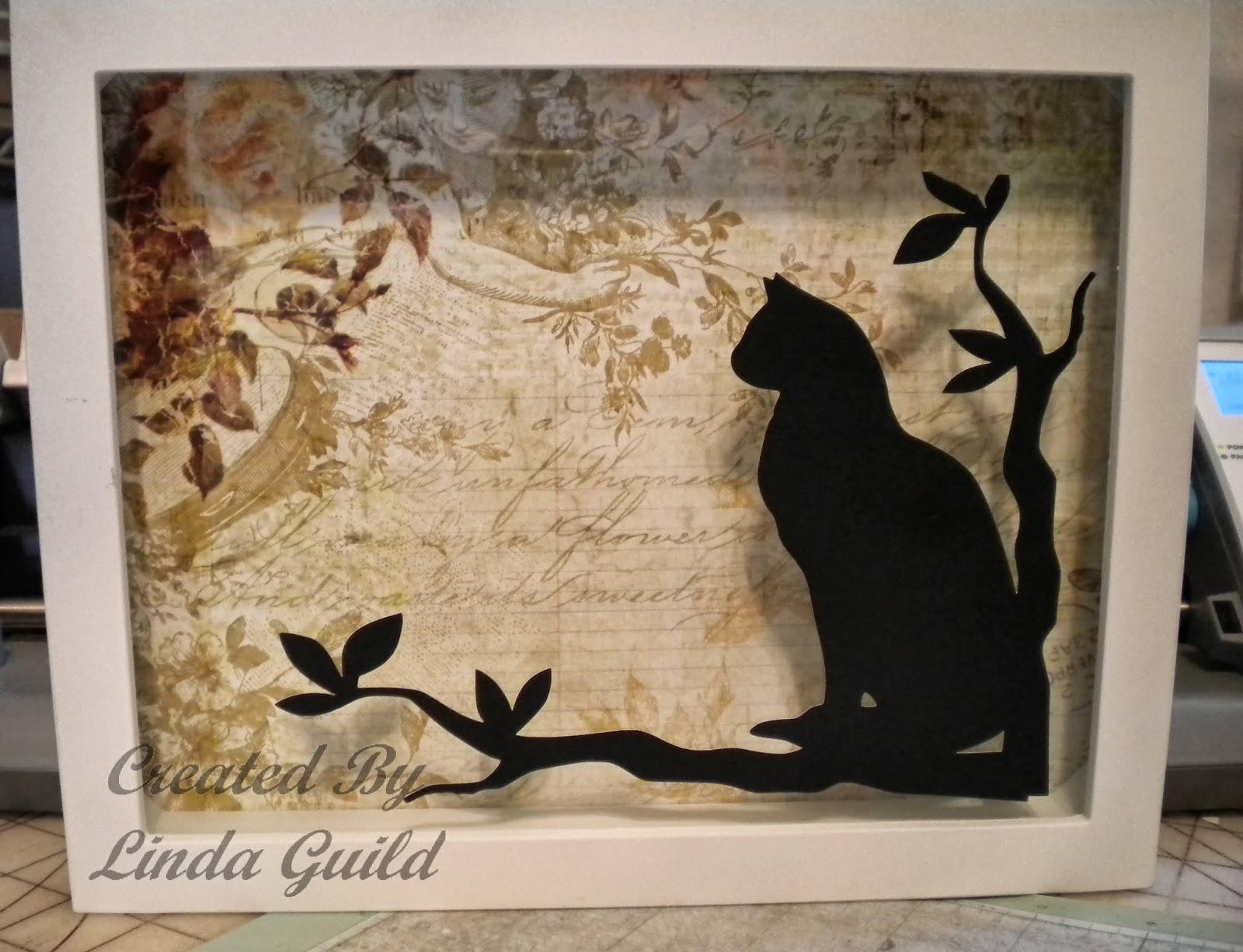 Nothin' Fancy Cat Silhouette Frame