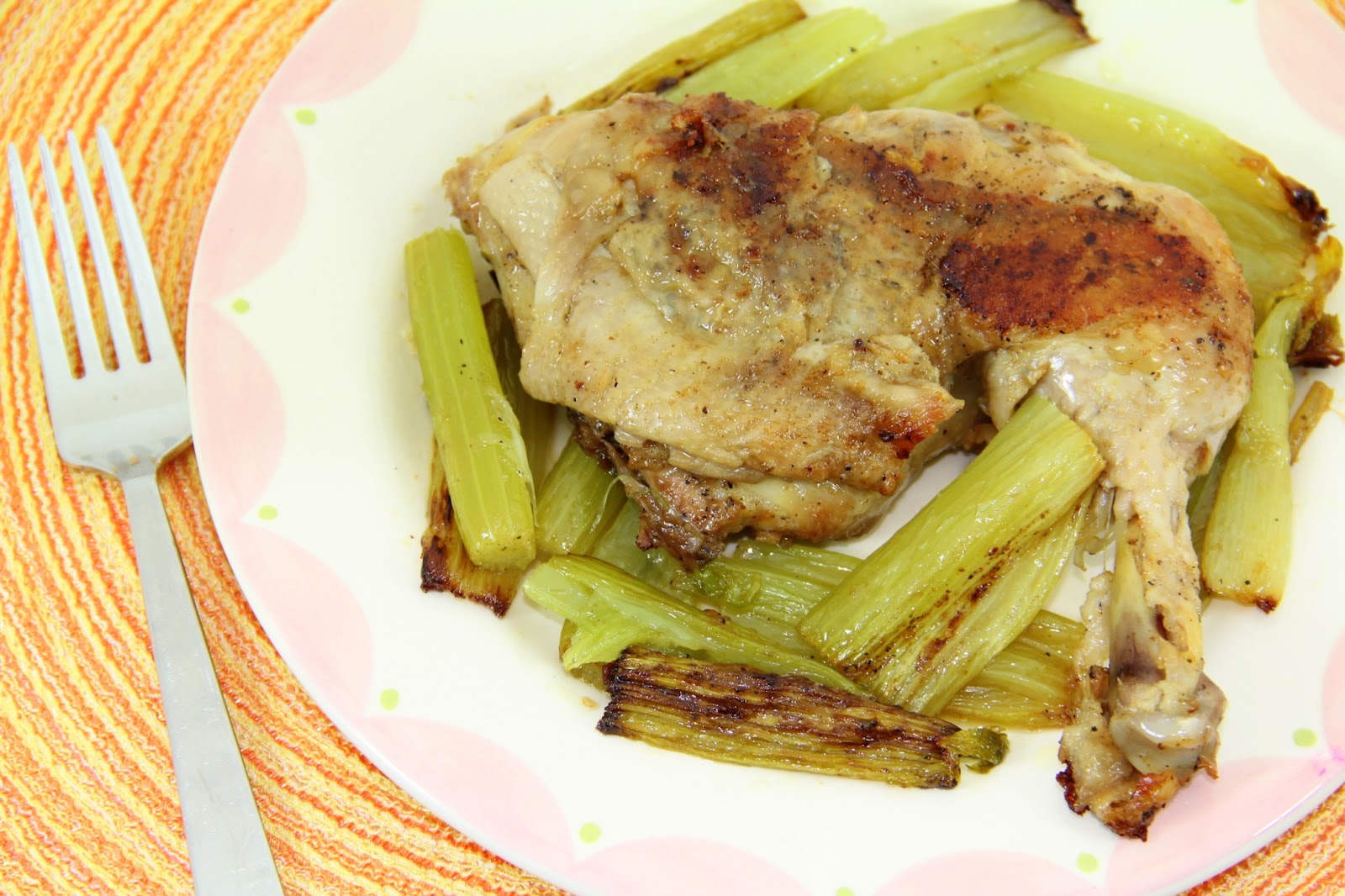 Dalia's Delights Pan Roasted Chicken with Celery
