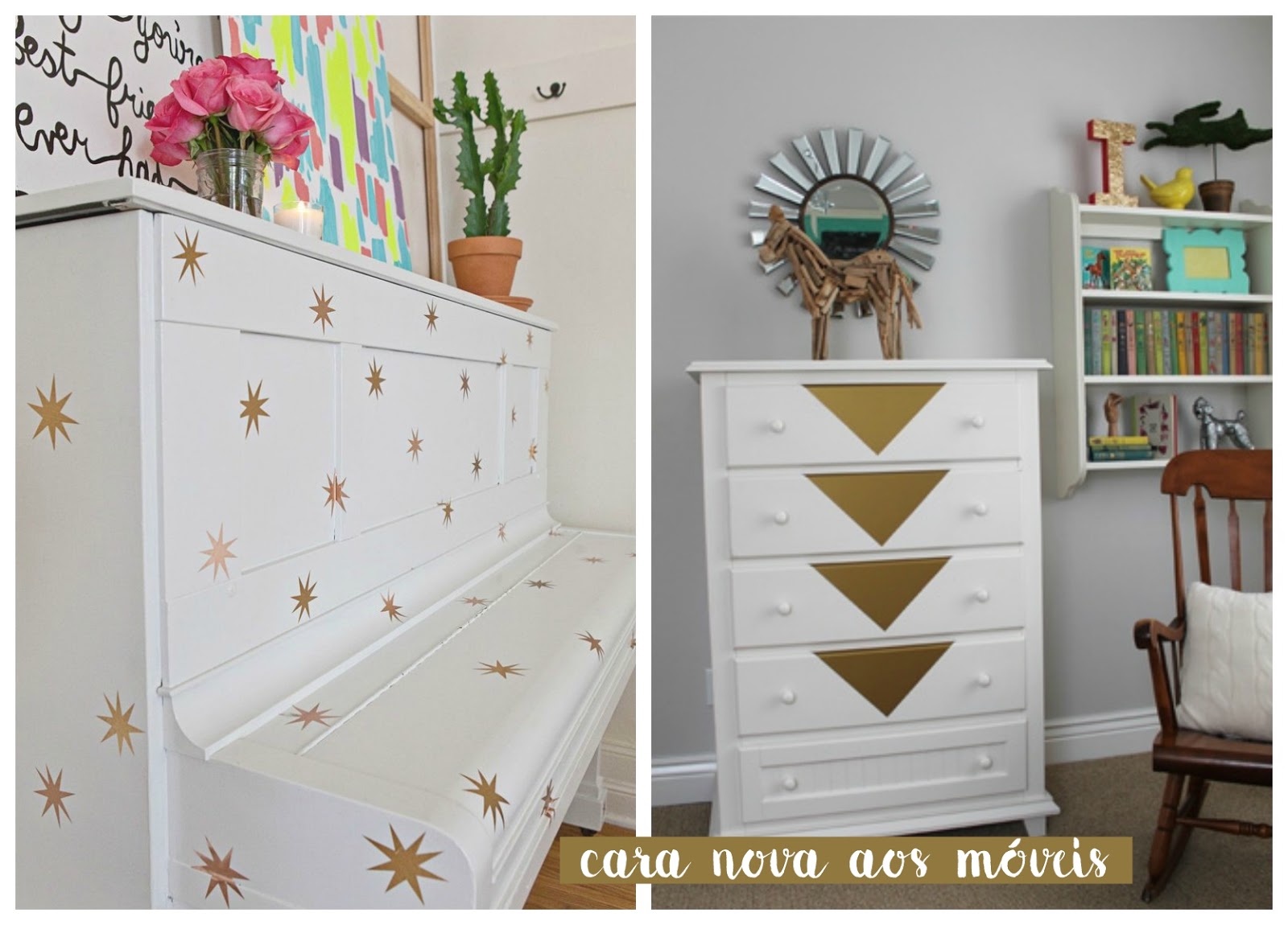 Decór Contact dourado para decorar e renovar Blog B de Bia