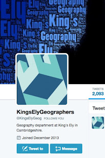 Follow my department's Twitter activity