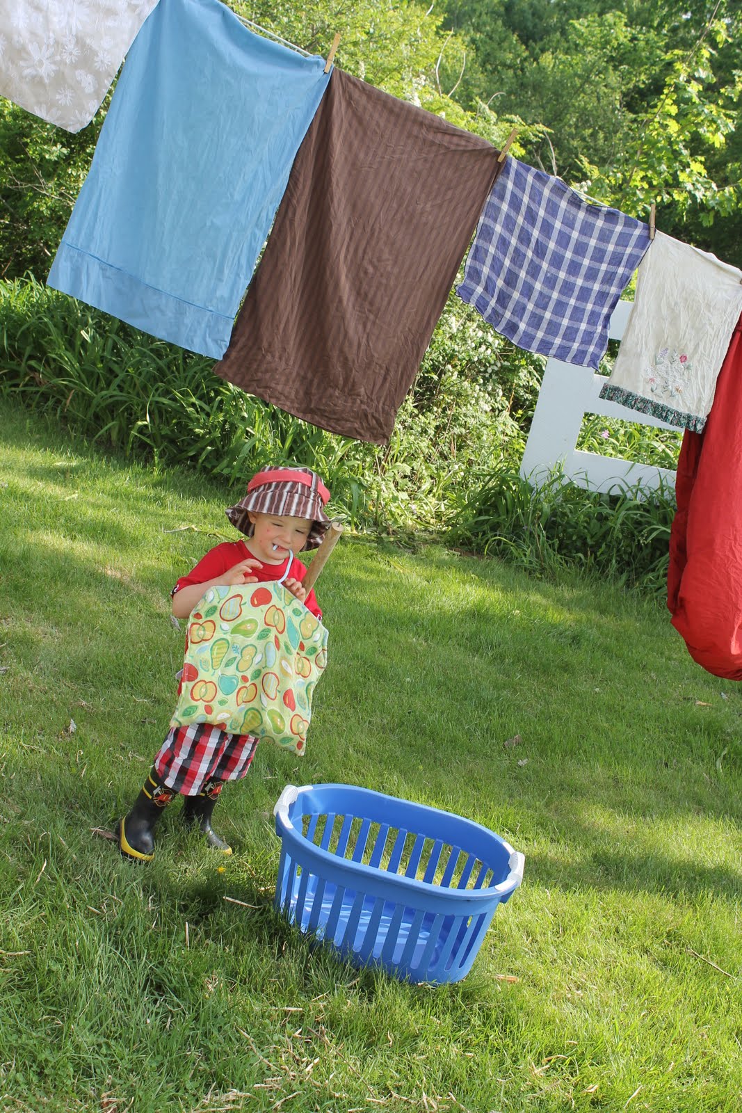 born imaginative. My new clothesline!