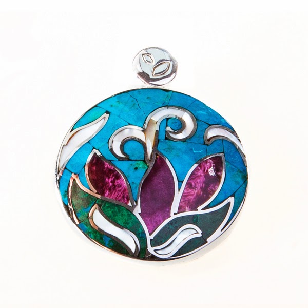 Colgante de plata Algas Marinas Colgante de plata Algas Marinas