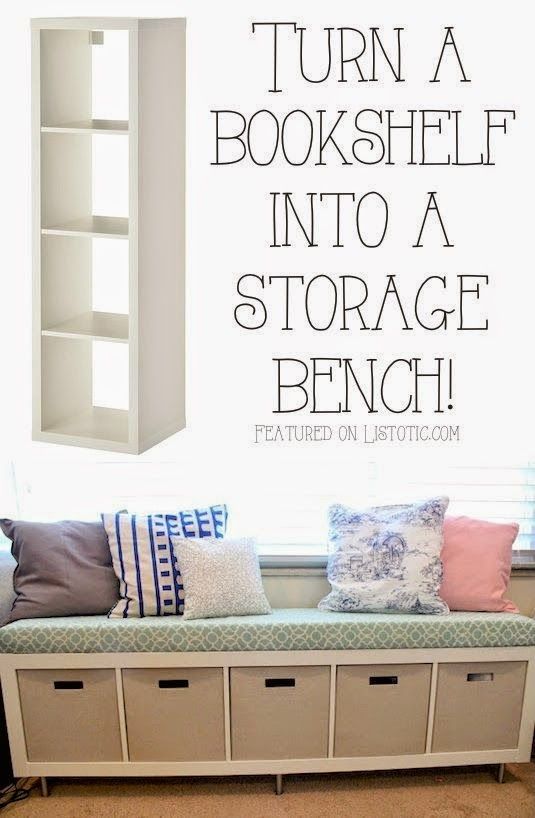 Helping Kids Grow Up How To Turn A Bookshelf Into A Storage Bench