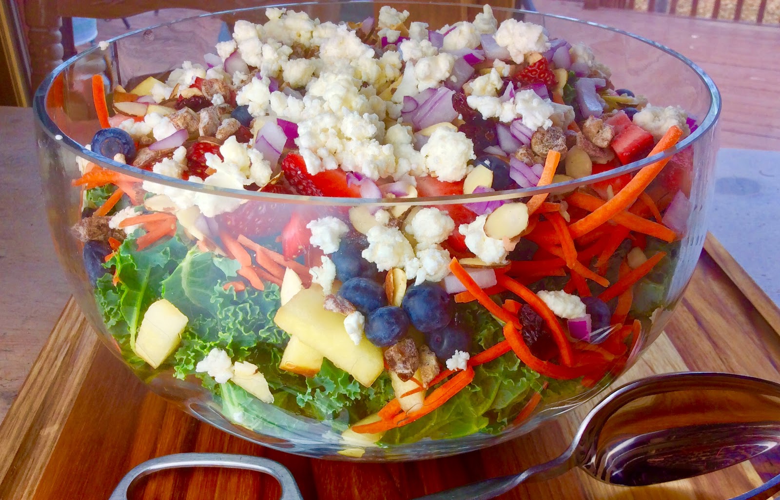 Food Fitness by Paige Kale Fruit and Nut Salad