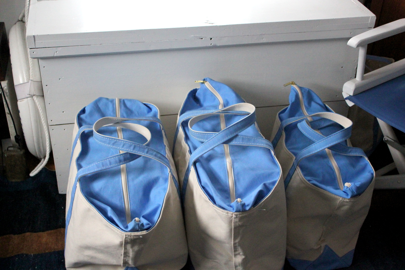 Salt Water New England Canvas Boat Bags and The L.L. Bean Boat and