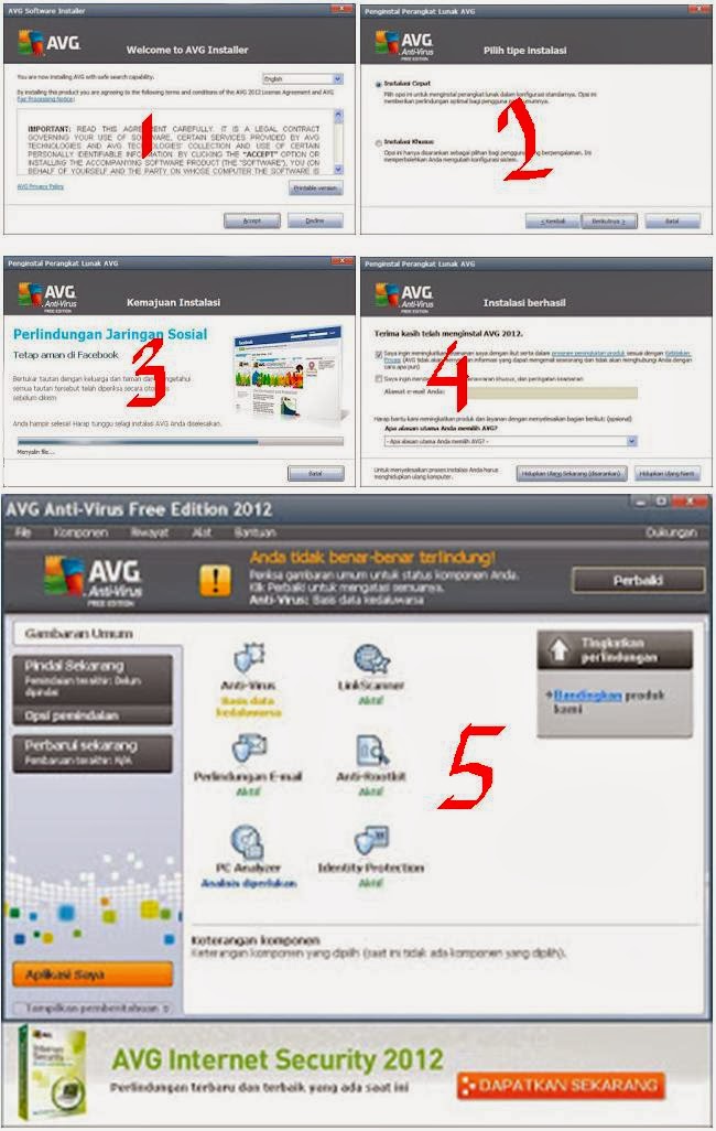 Panduan Install Software AVG Free Antivirus | Cara Install Program Komputer