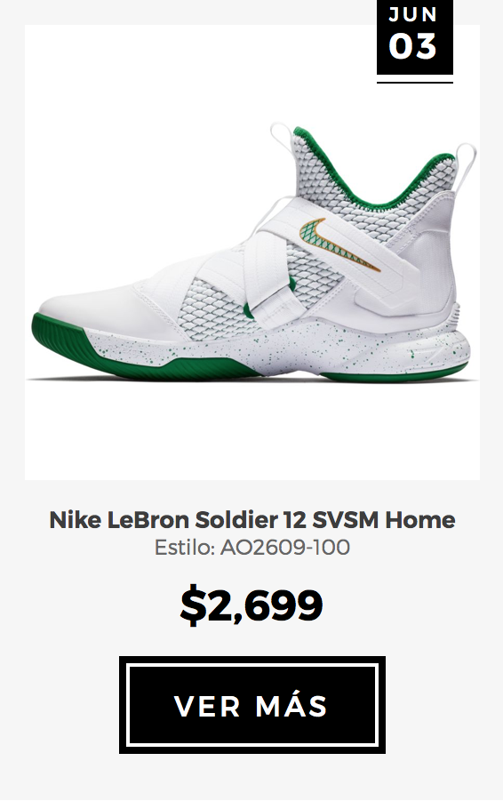 Próximamente (Nike LeBron Soldier 12 SVSM Home)
