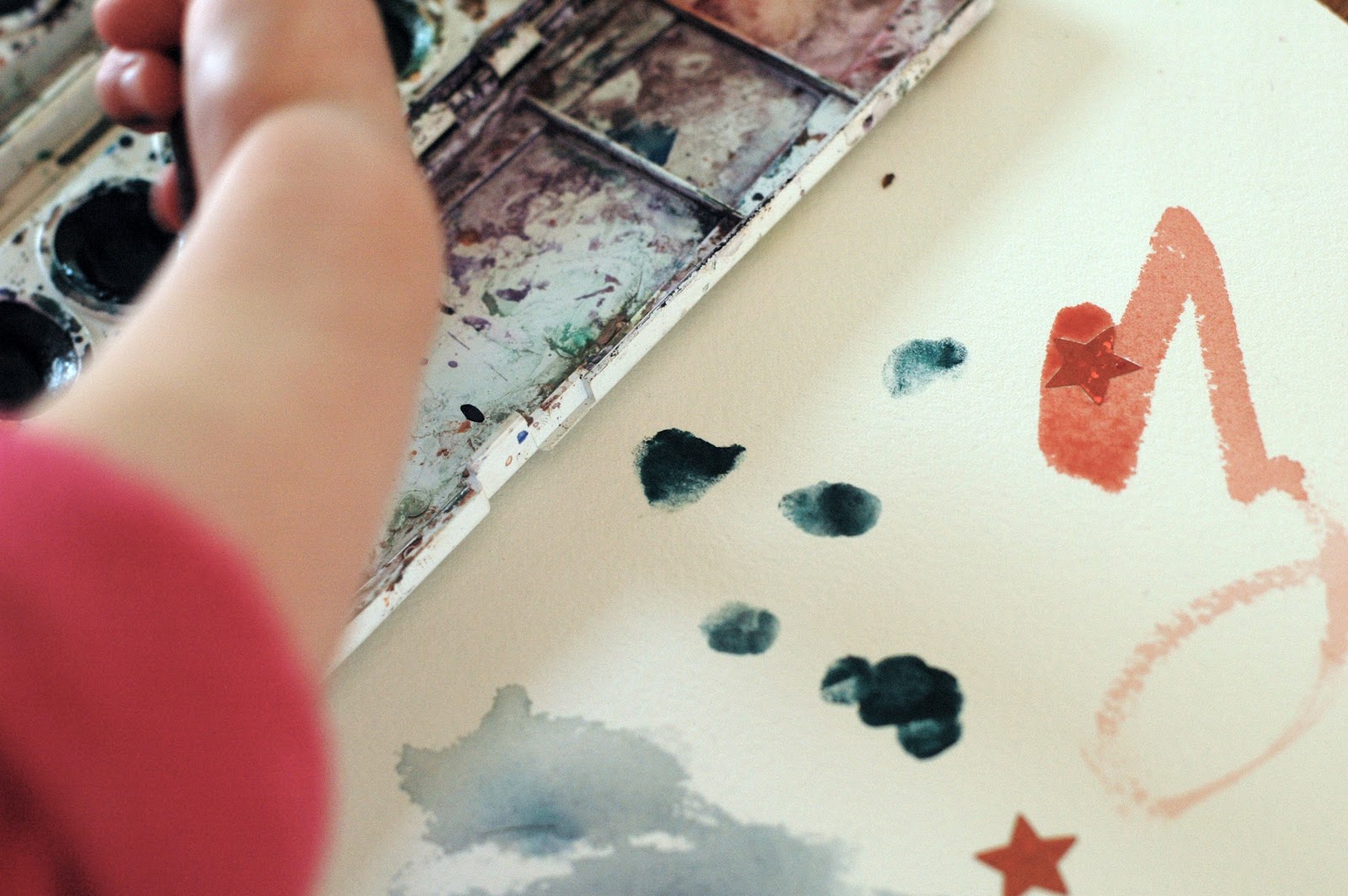 create (with kids) rain art FreshlyPlanted