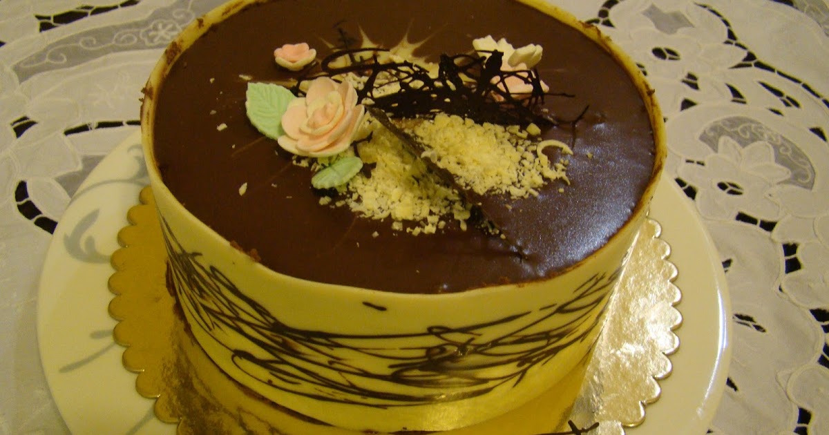 Kendimce Beyaz çikolata kaplı pasta