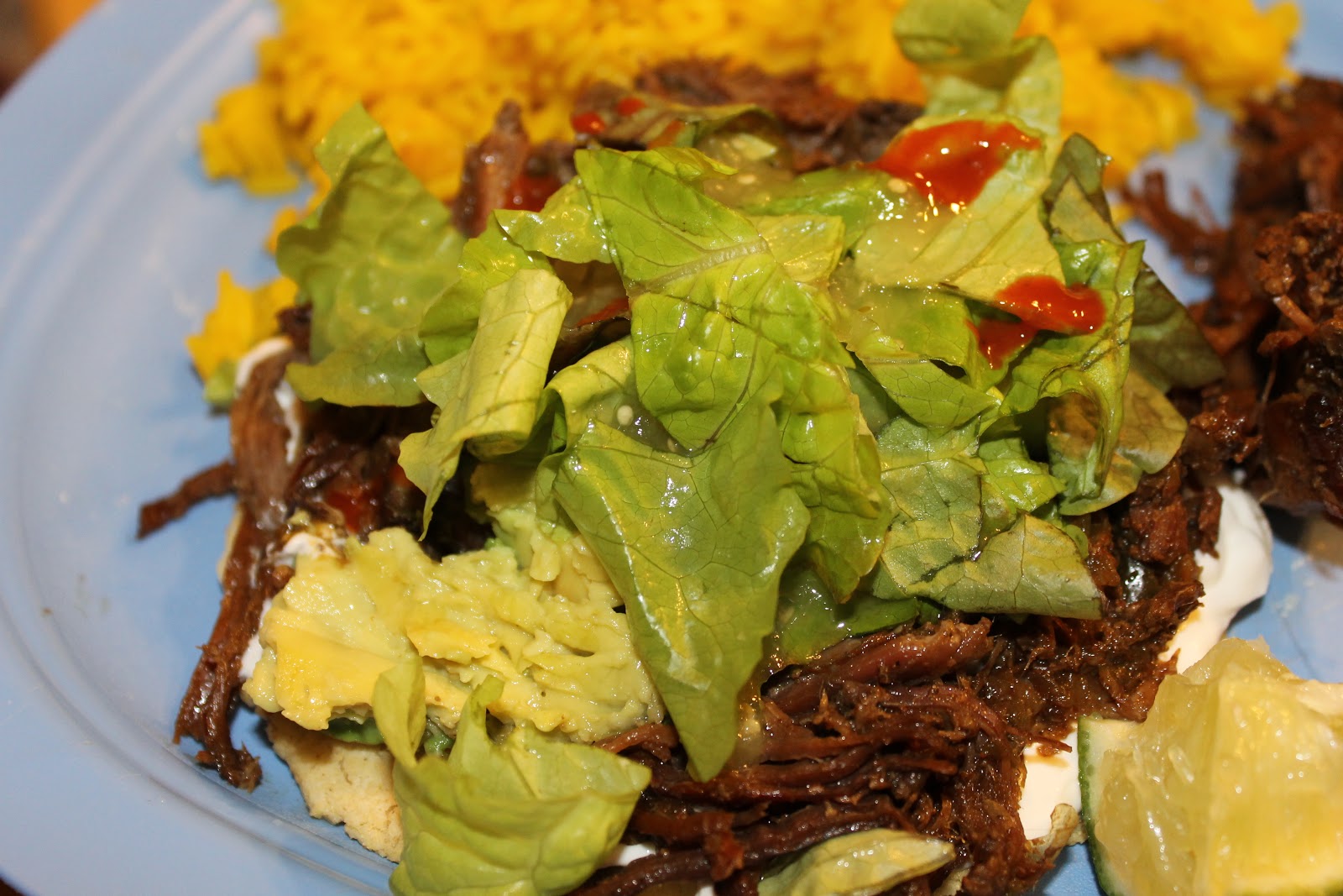 Nay's Yummy Goodness Crockpot Flank Steak Tacos