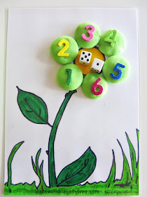 Playdough Flower Mat. Free Printable. Playful Maths