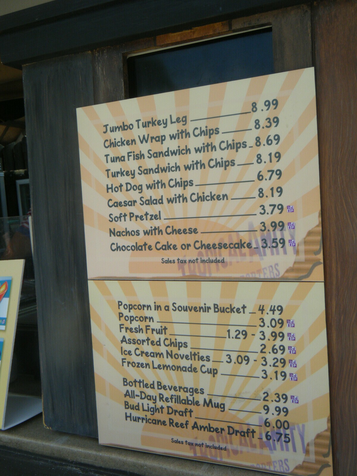 Orlando Water Parks Typhoon Lagoon Food Prices 2011