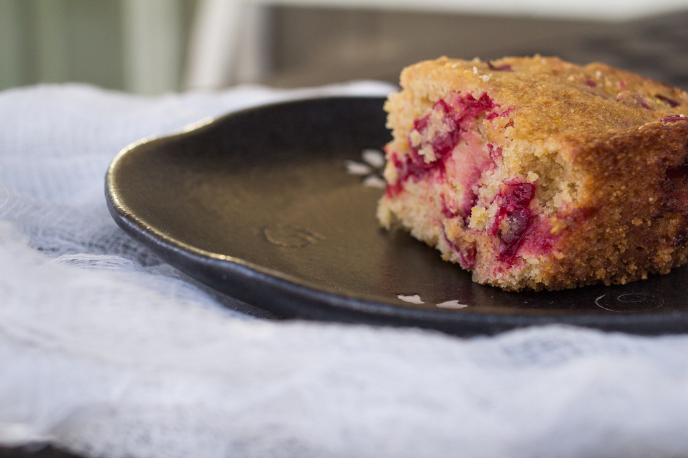 Cornmeal Cranberry Cake