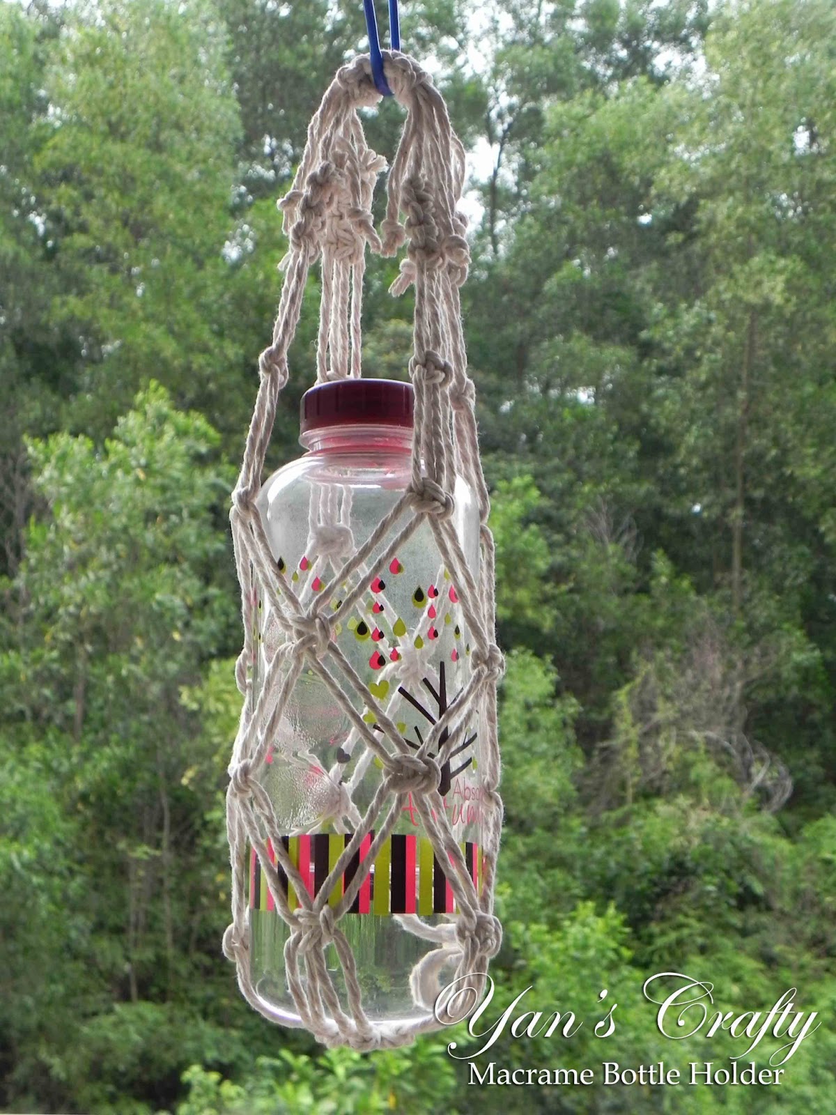 Yan's Crafty Macrame Bottle Holder