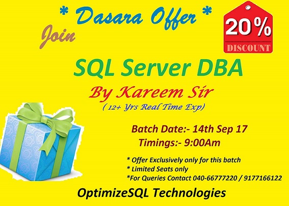 SQL Server DBA Training