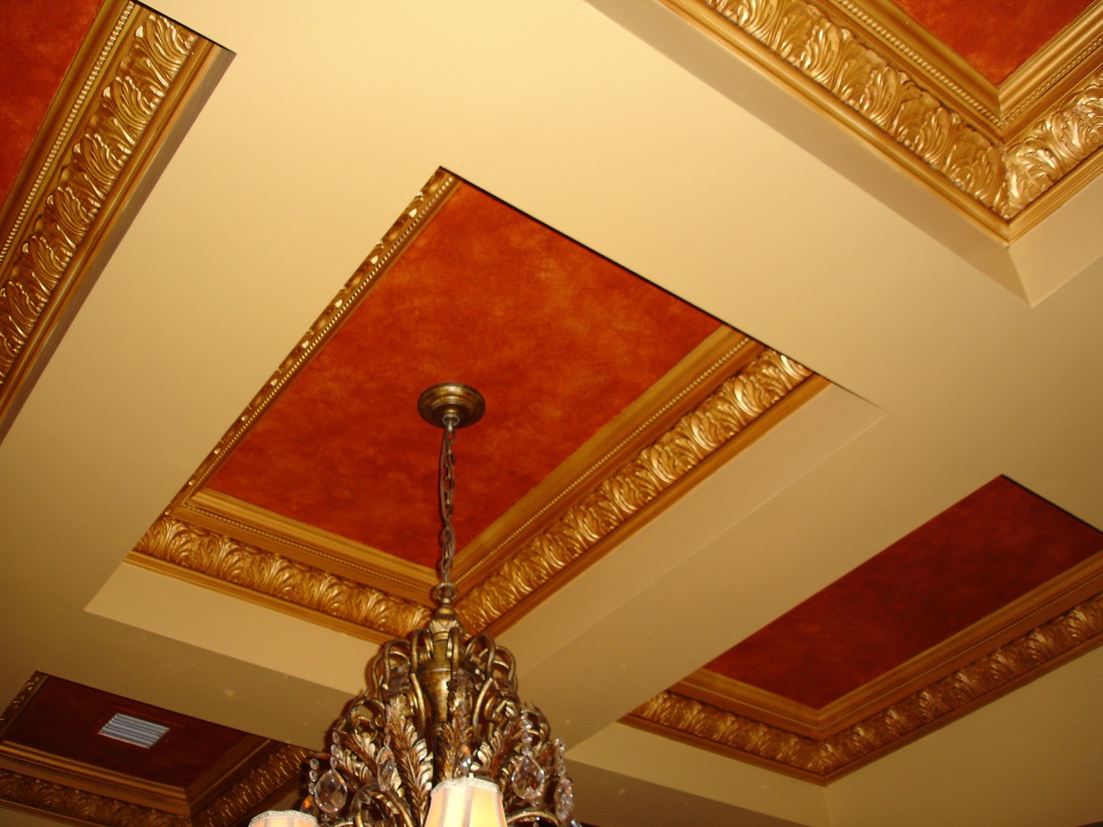 Array of color inc Red Textured Ceiling